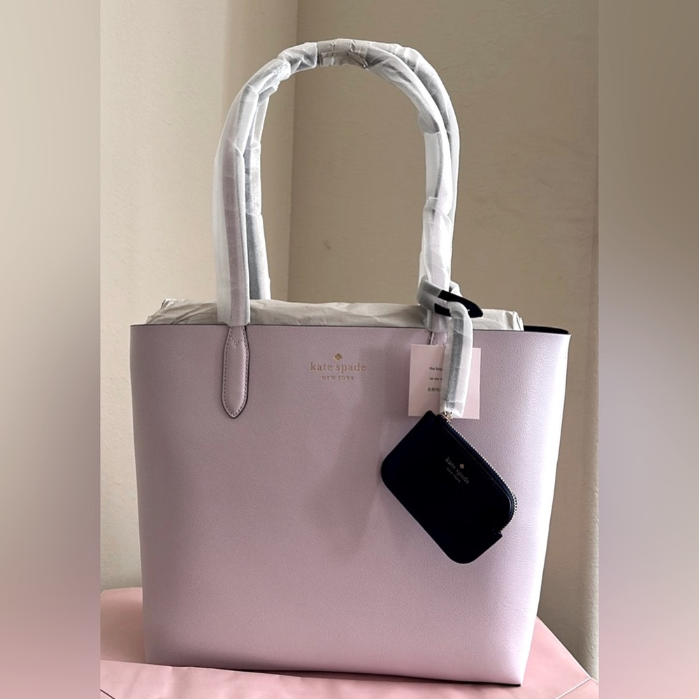 Kate Spade Pink Tote Bag with Blue Pouch - Picture 6 of 6